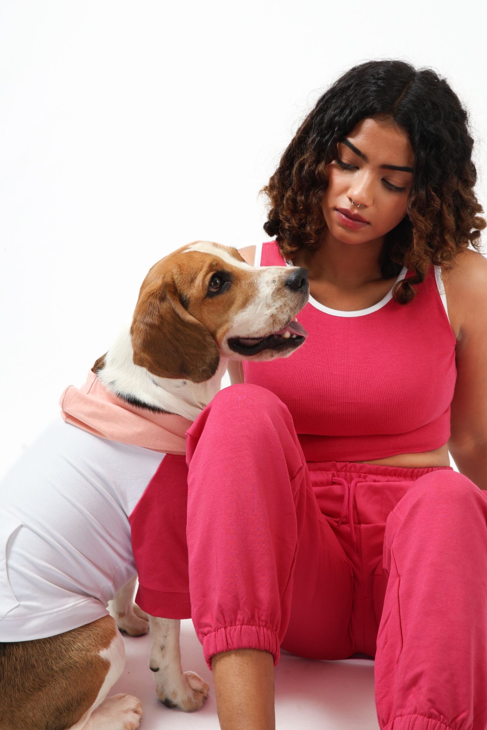 1 PINK SPORTS TANK + PINK JOGGERS