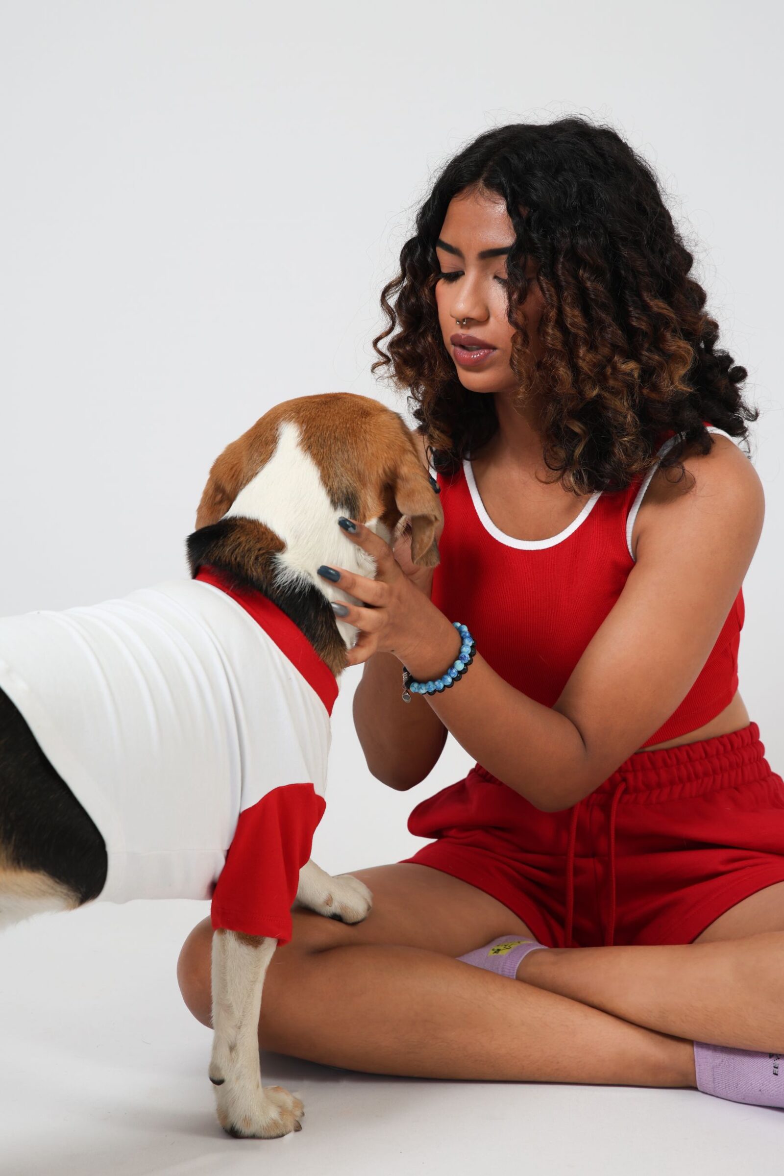 1 RED SPORTS TANK + RED SHORTS