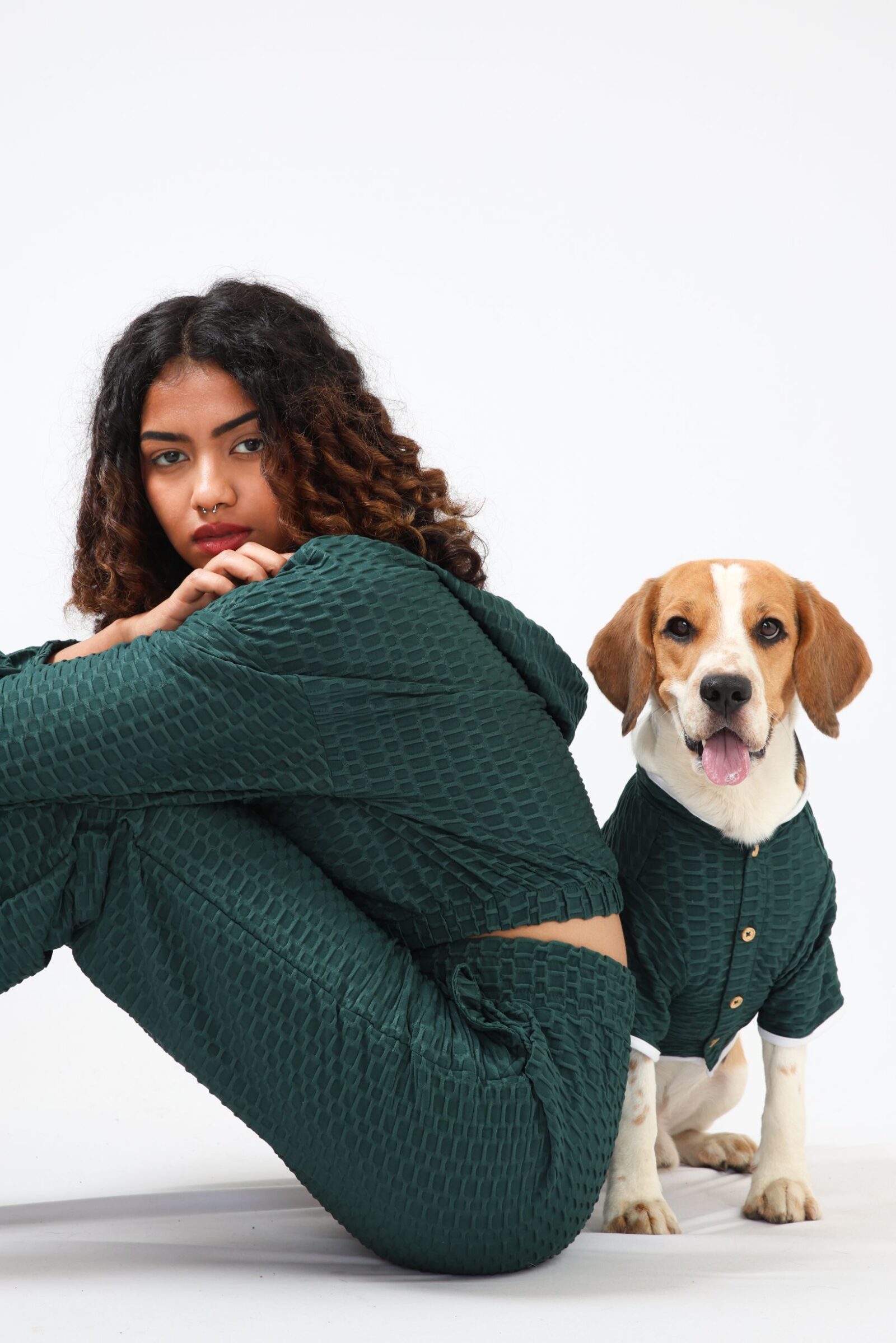 2 Lush Green Crop Jacket Combo