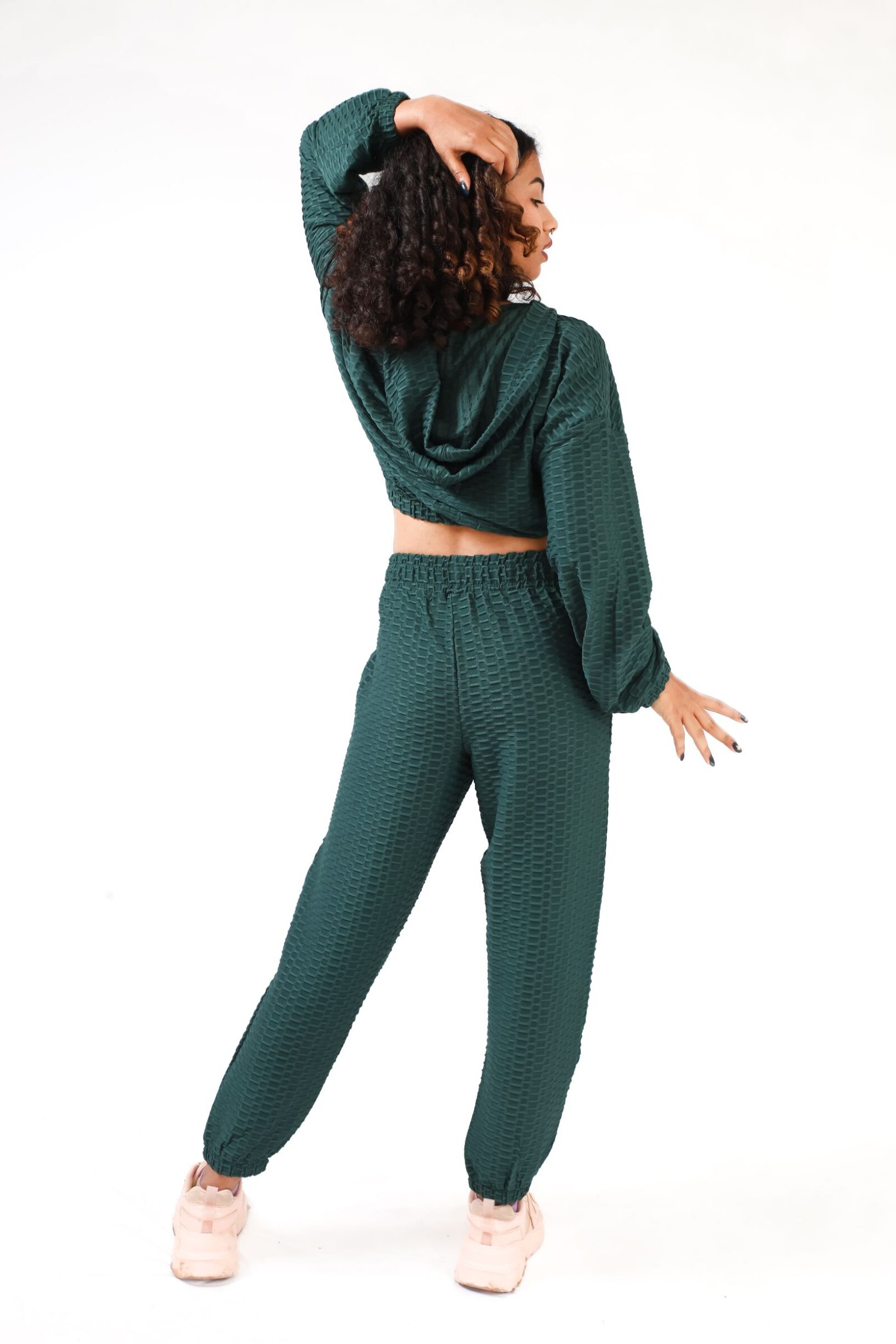 2 Lush Green Lounge Crop Jacket