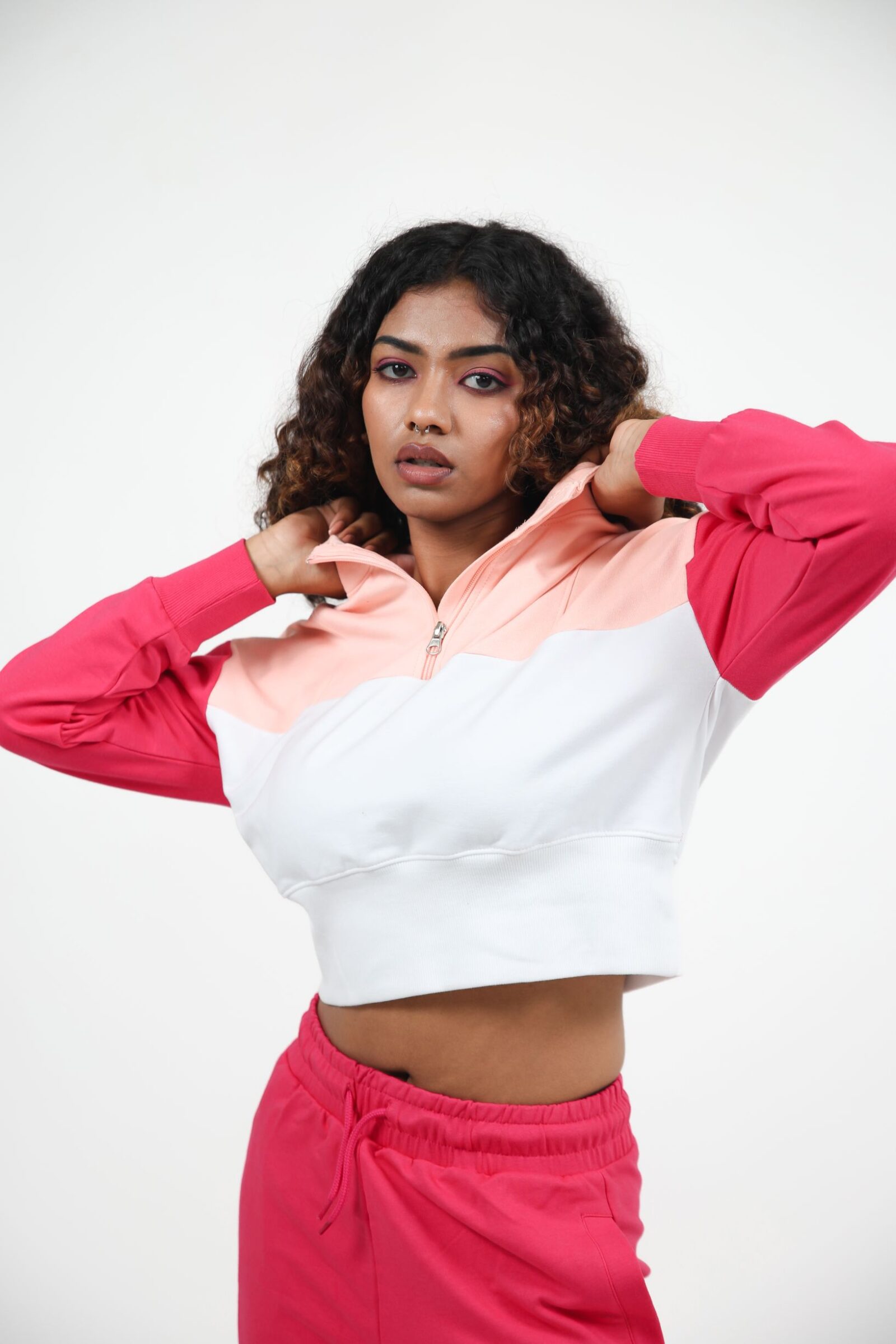 2 PINK SORBET ZIP UP SWEATSHIRT + PINK JOGGERS