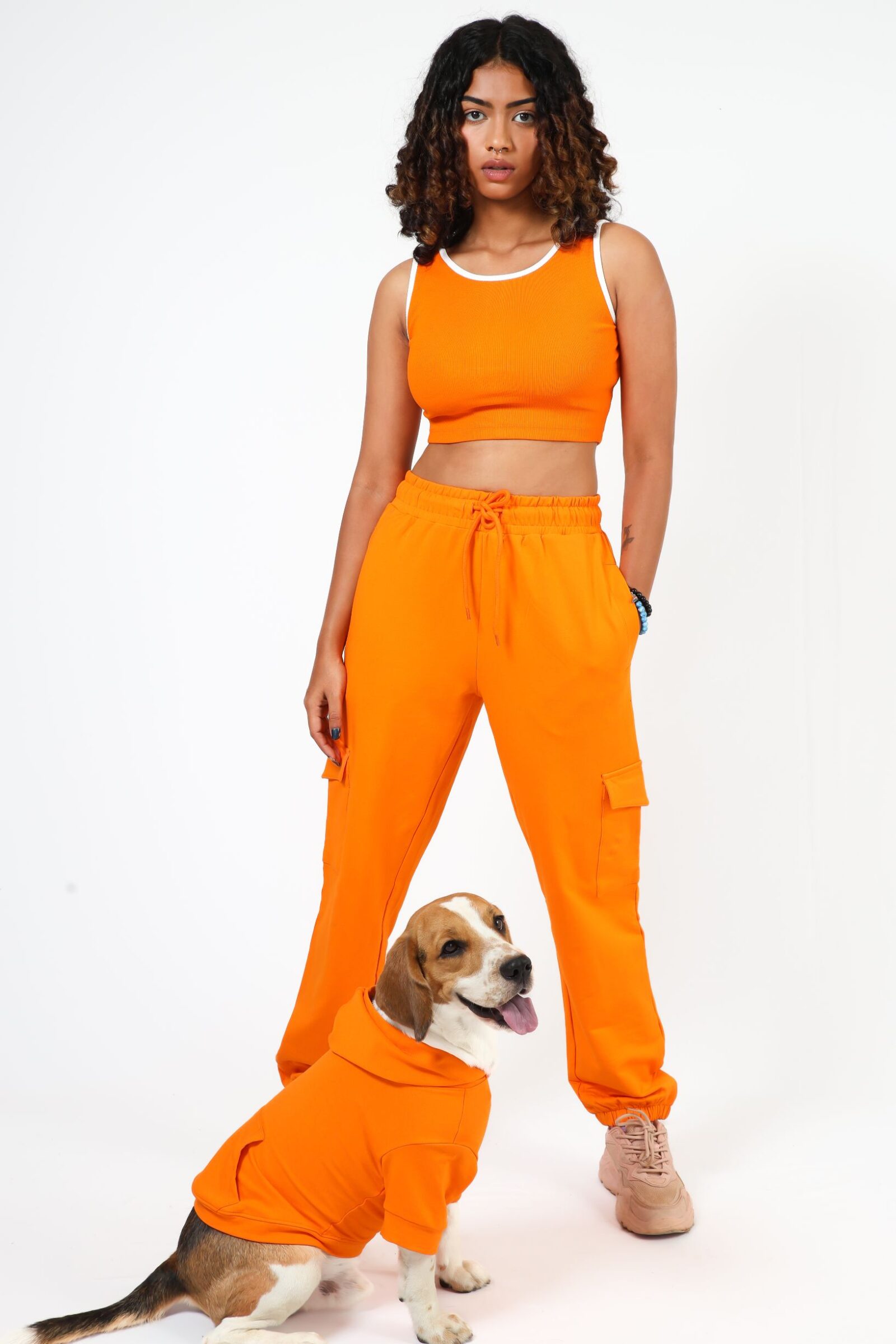 3 ORANGE SPORTS TANK + ORANGE JOGGERS