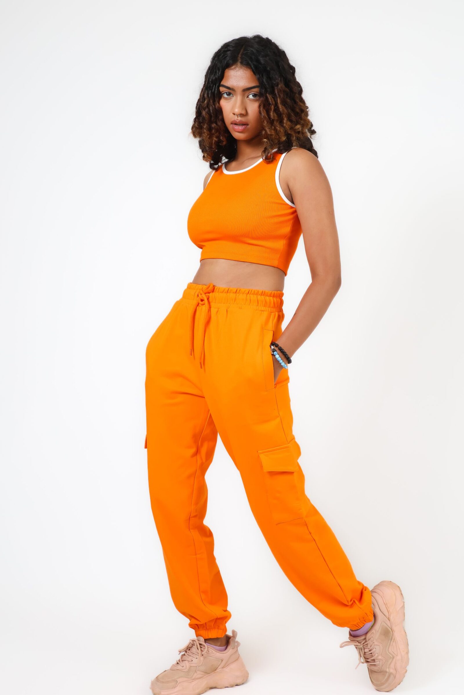 4 ORANGE SPORTS TANK + ORANGE JOGGERS 4 ORANGE SPORTS TANK + ORANGE JOGGERS