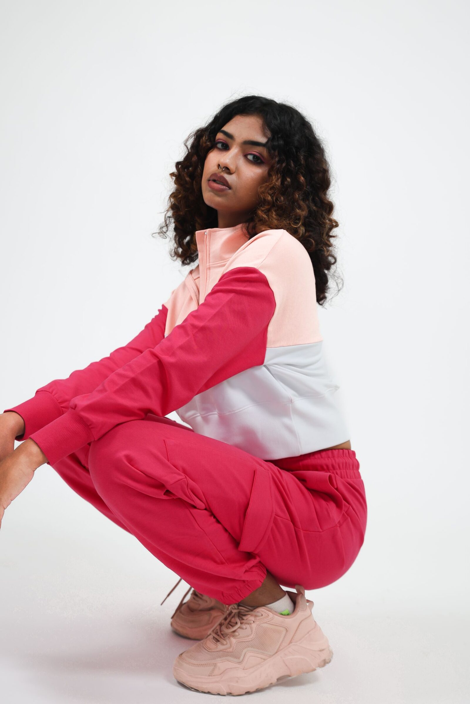 4 PINK SORBET ZIP UP SWEATSHIRT + PINK JOGGERS