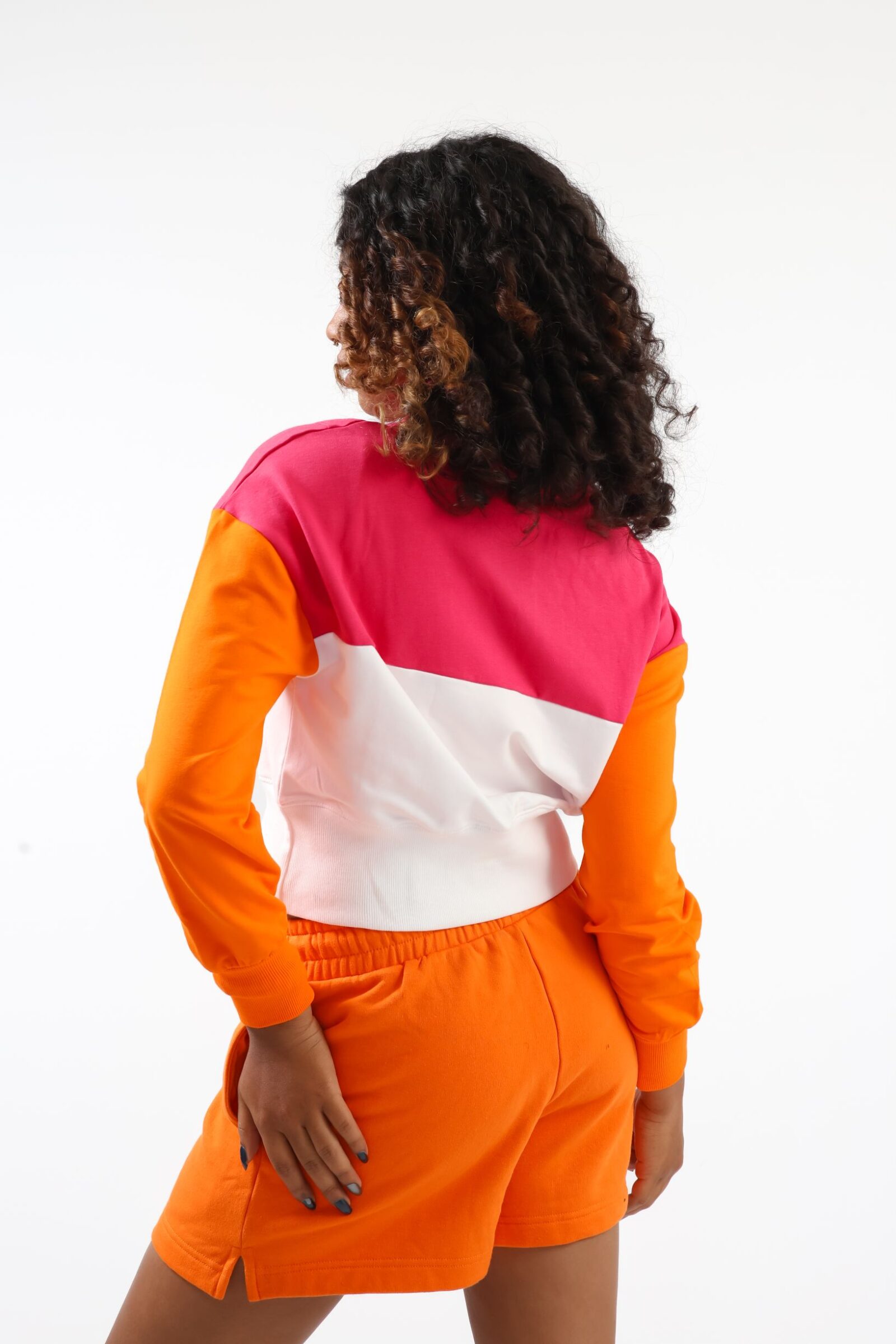 5 SUNSET ZIP UP SWEATSHIRT + ORANGE JOGGERS + ORAANGE TERRY SHORTS