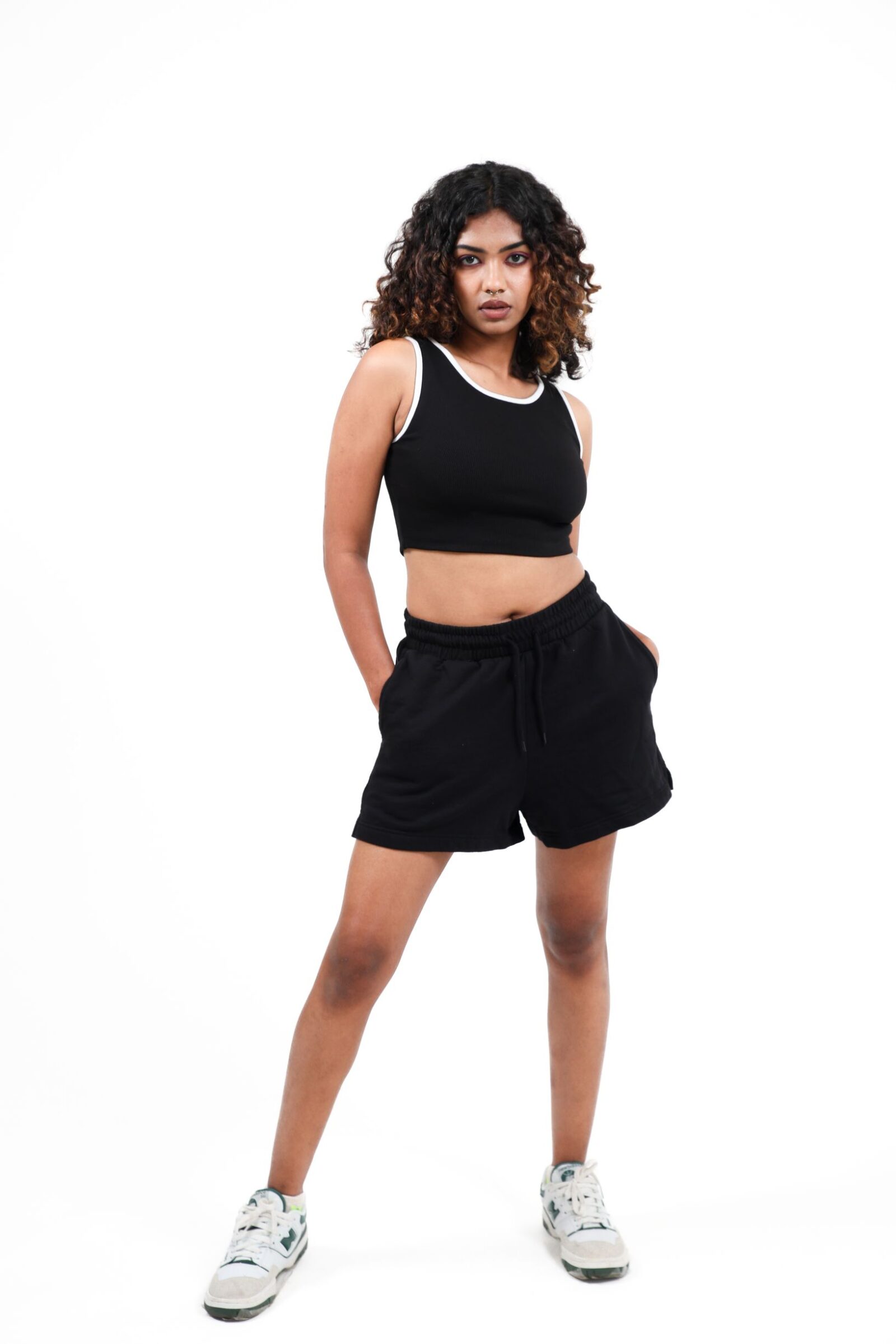 BLACK TERRY SHORTS 1