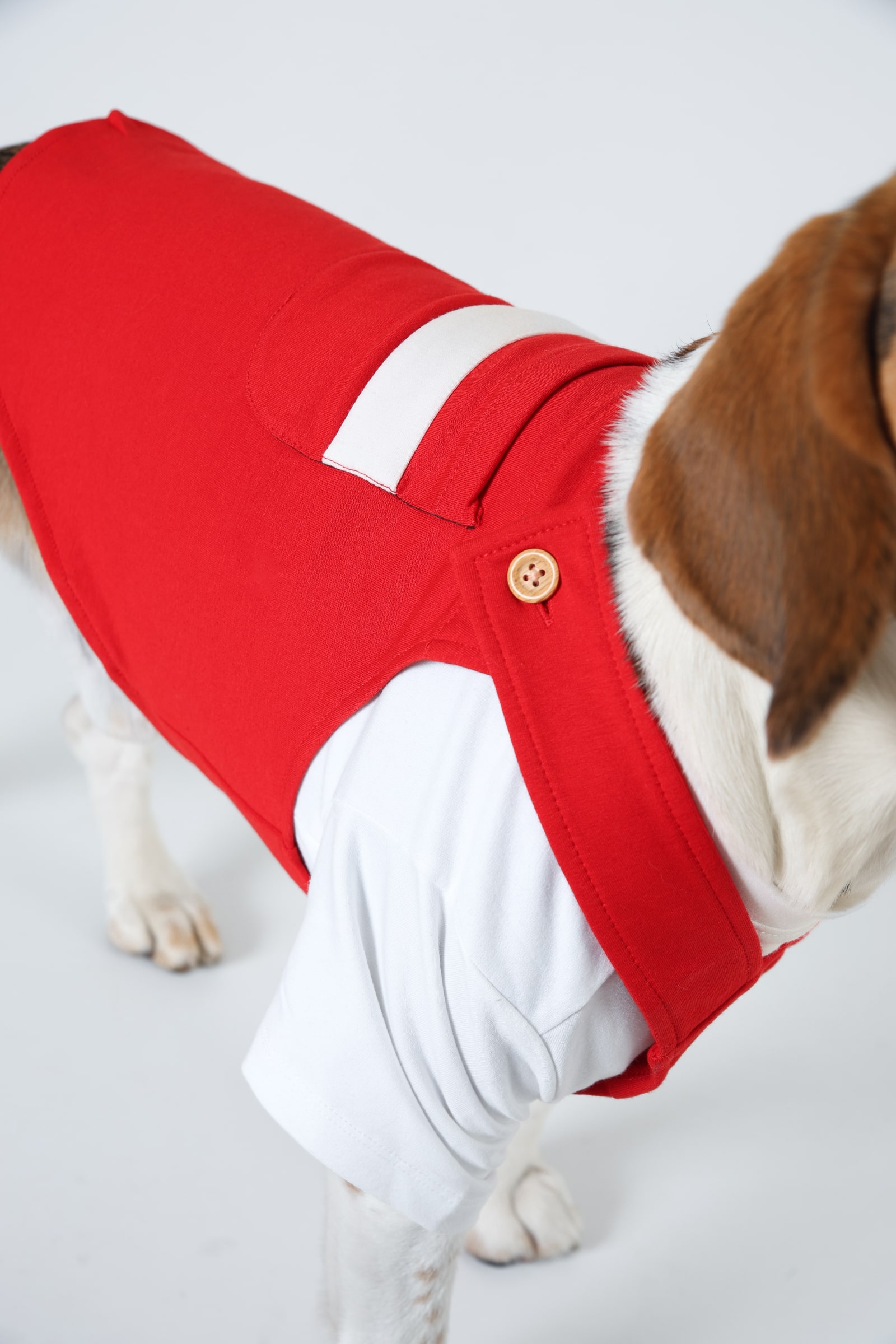 5 Red Buckle Dog Clothes Dungaree